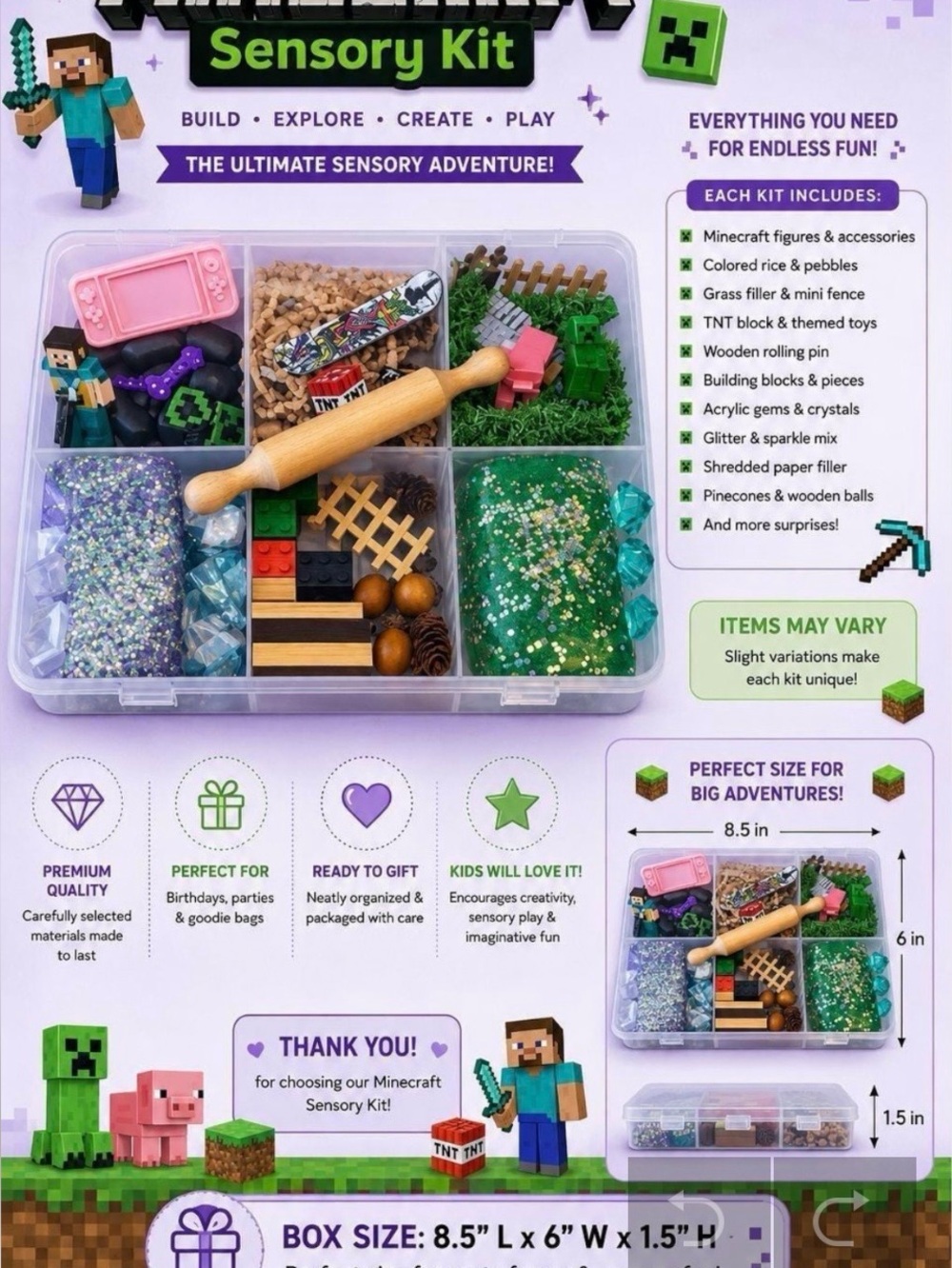 Sensory Kit — Green & Purple Hands-On Learning Set